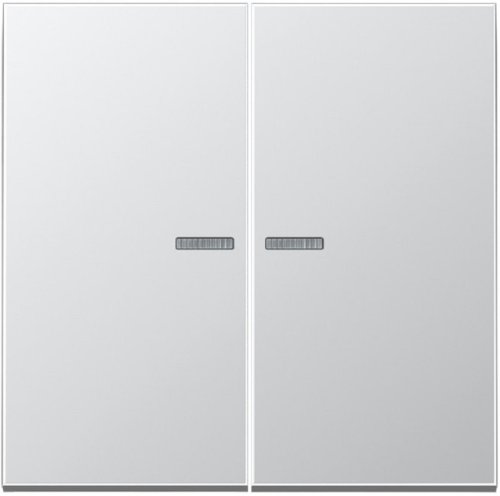 Лицевая панель Jung LS990 metal для 2-кл. выключателя с подсветкой алюминий фото Лицевая панель Jung LS990 metal для 2-кл. выключателя с подсветкой алюминий картинка